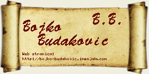 Bojko Budaković vizit kartica
